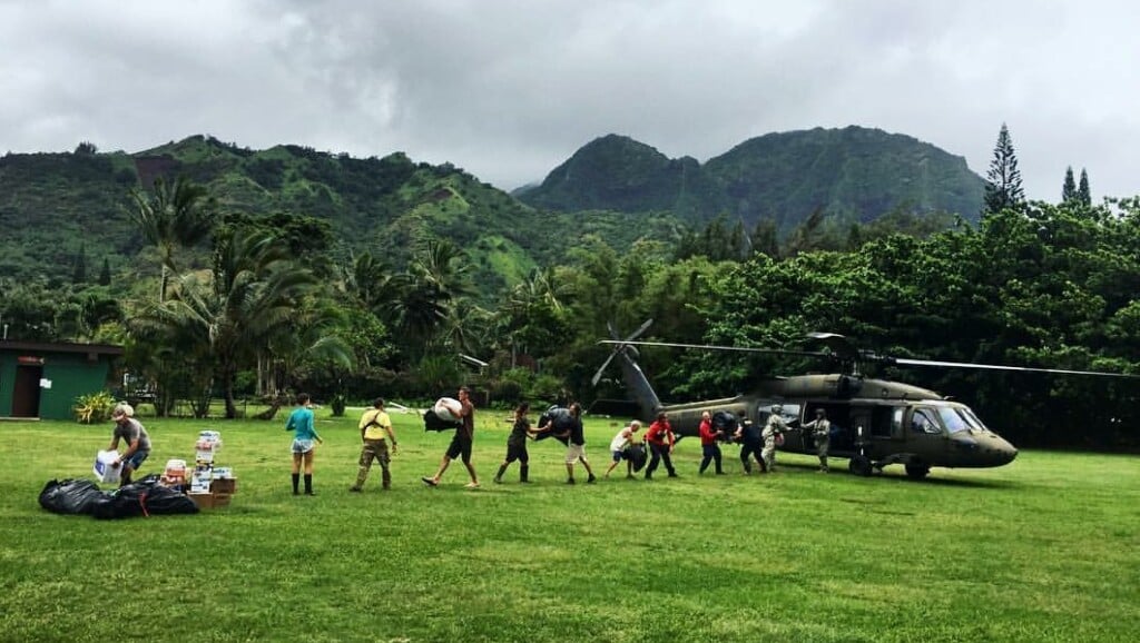 Kauai Flood Helicopter Evacuations At Naue 1