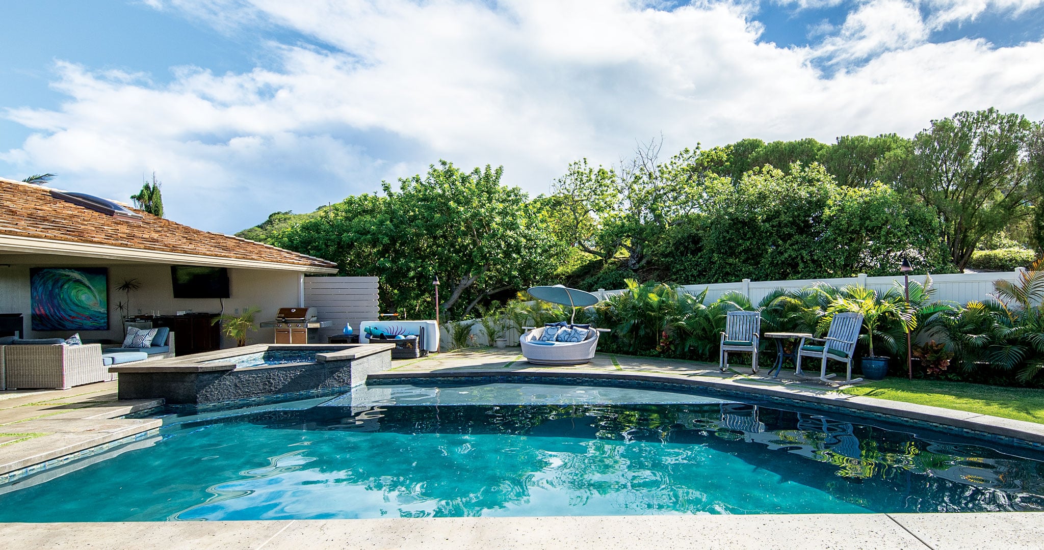 Family Style Pool and Outdoor Space - Hawaii Home + Remodeling