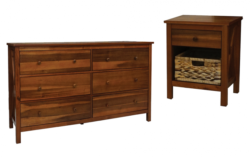 Alii 5 Drawer Dresser Chest, Koa Finish