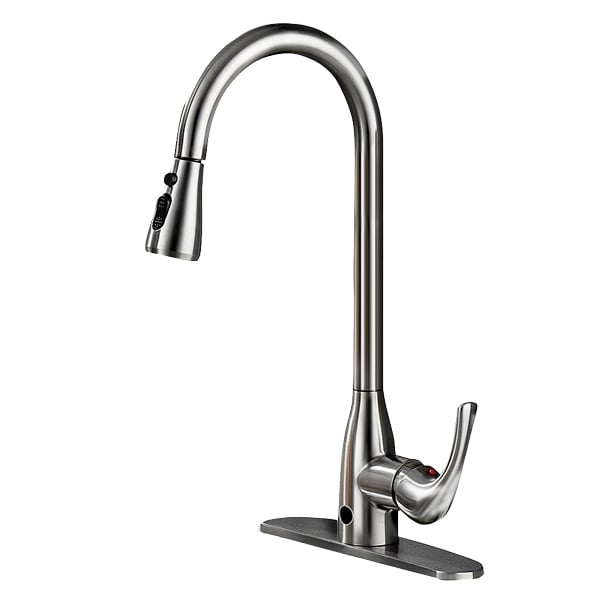 brushed-nickel-kitchen-faucet-touchless