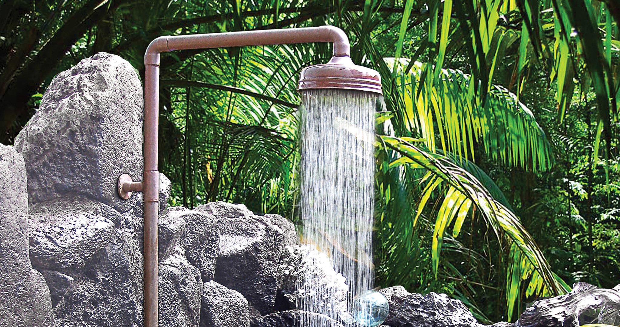 outdoor shower water