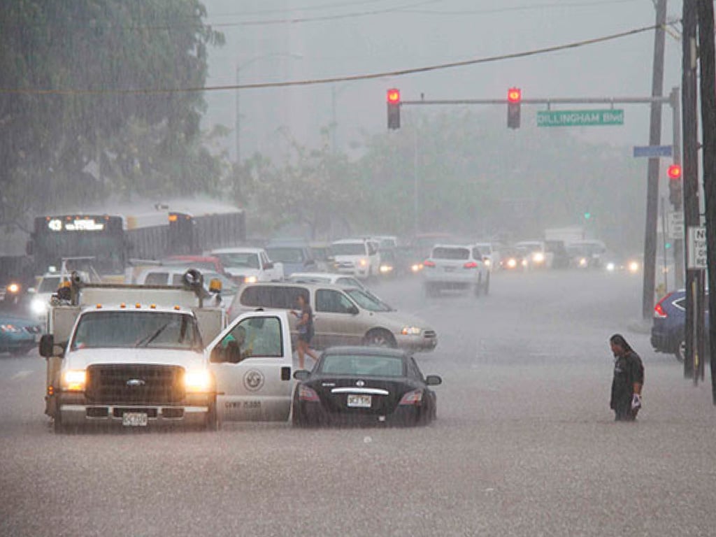 Hawaii Disaster Preparation Dillingham Boulevard flooding