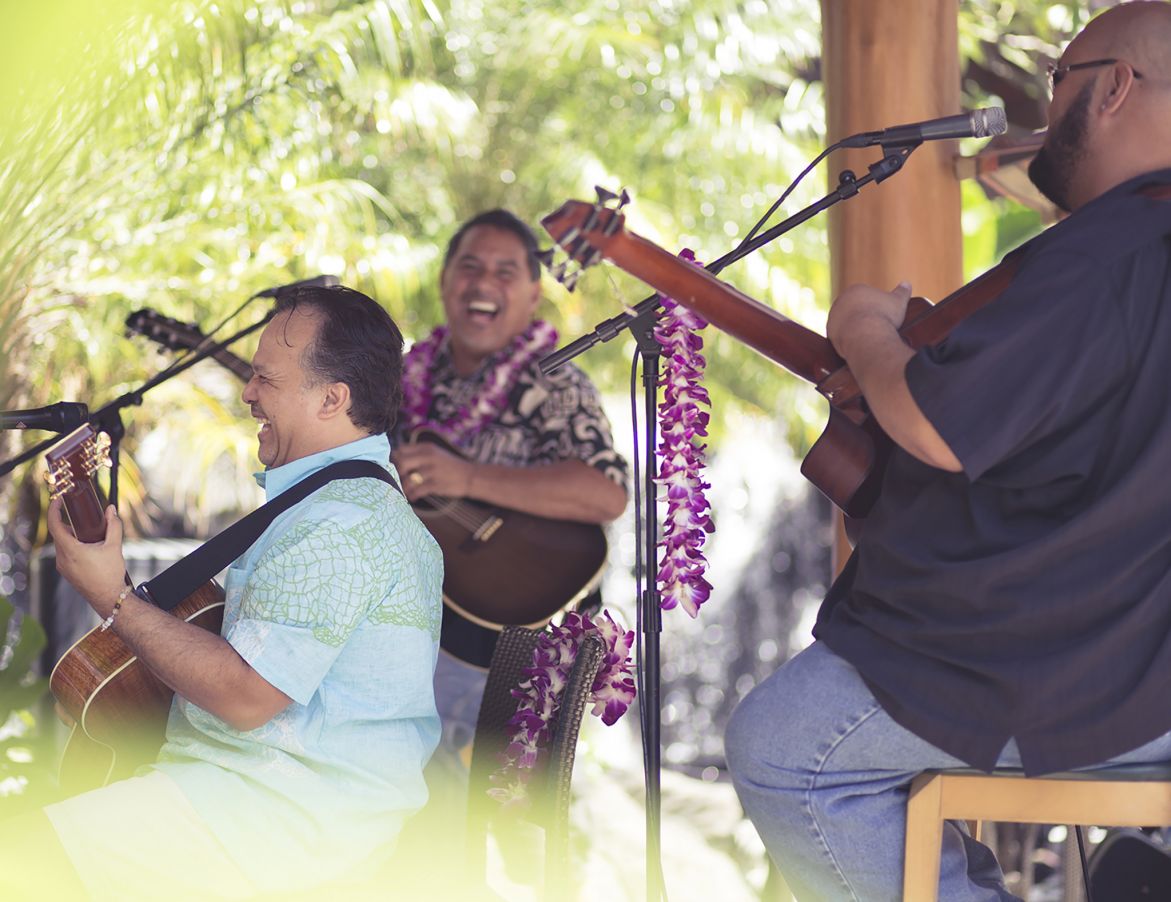 Hawaiian music jam sessions at Kani Ka Pila Grille in Waikiki Hawaii