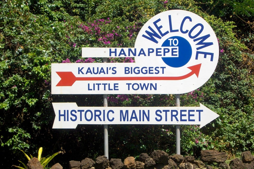 hanapepe welcome sign