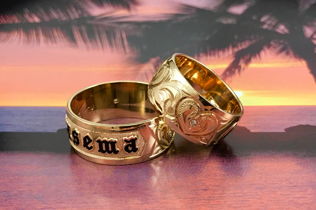 Cheap hawaiian wedding on sale rings