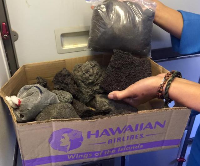 hawaiian airlines employees lava rocks