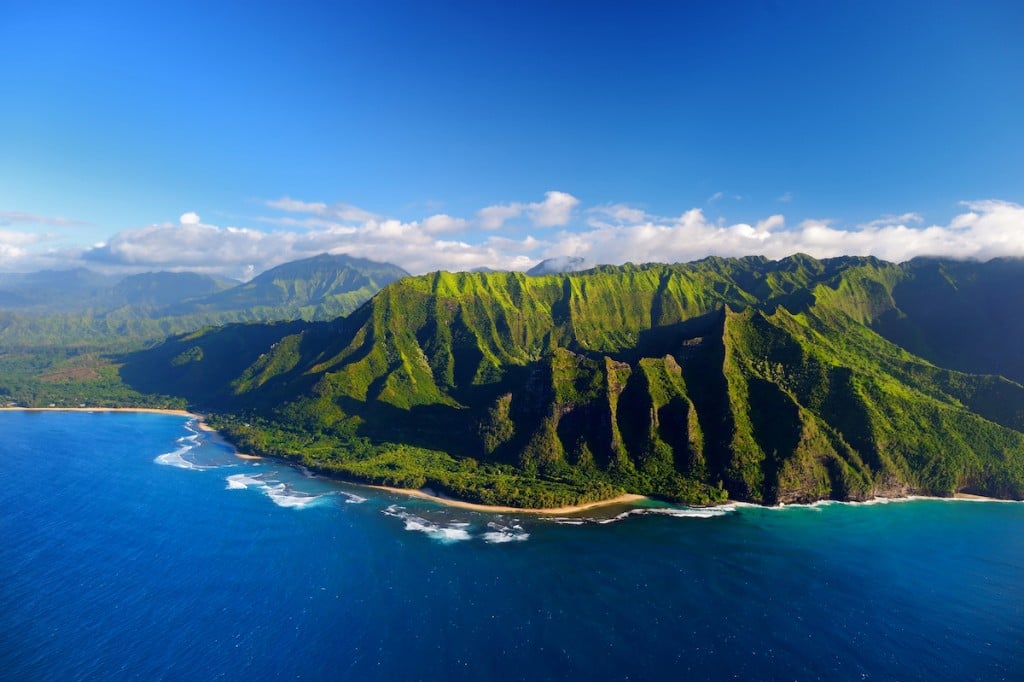 Aerial View Of Spectacular Na Pali Coast