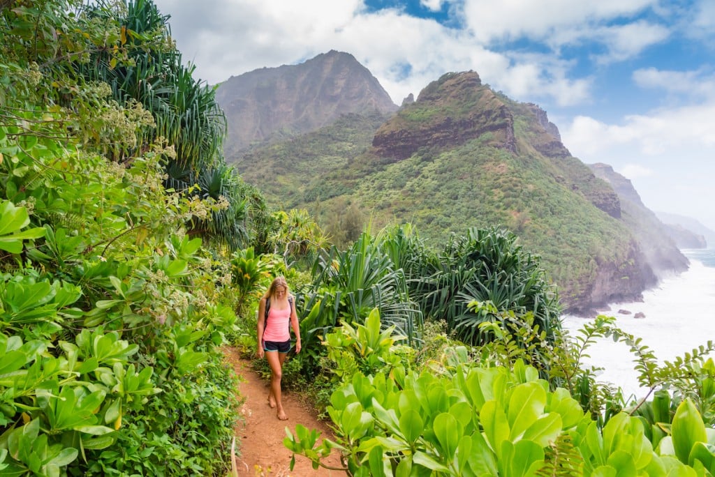 Hiker Celebrating The Beauty