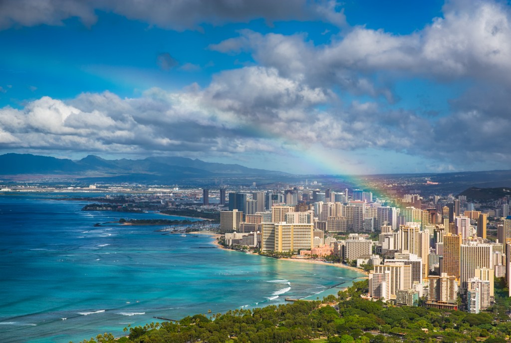 Rainbow Over Hawaii - Honolulu