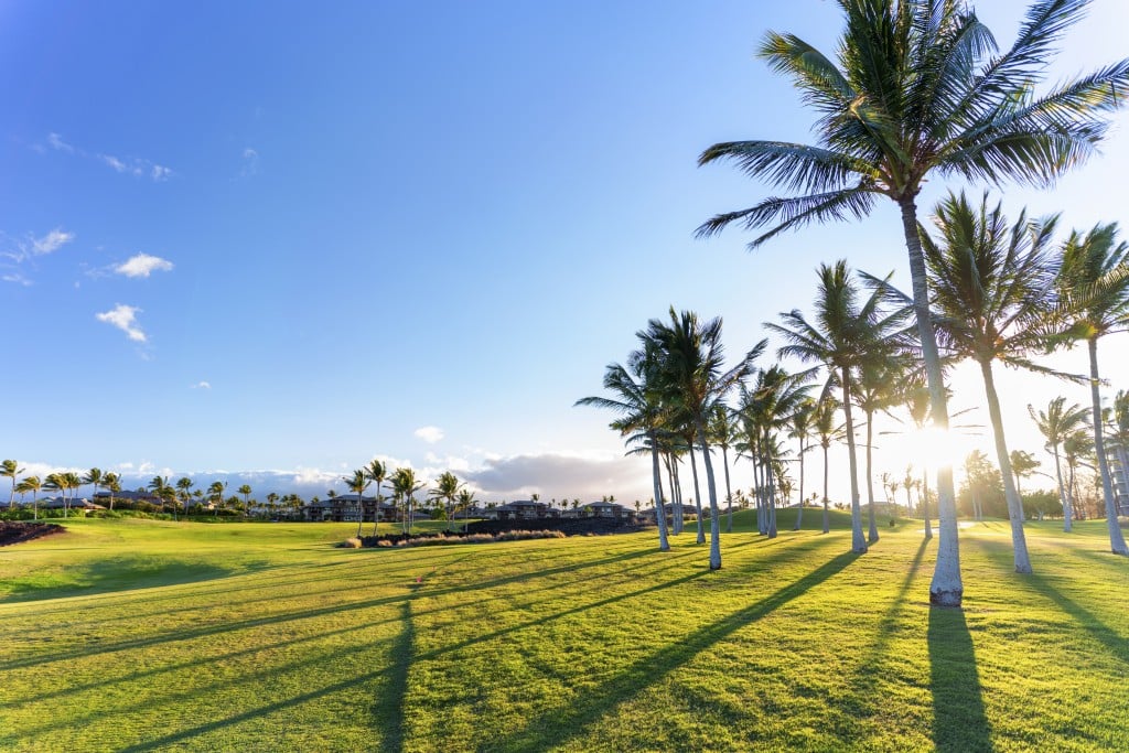 Golf Course At Waikoloa Village Big Island Volcanic Beach Hawaii