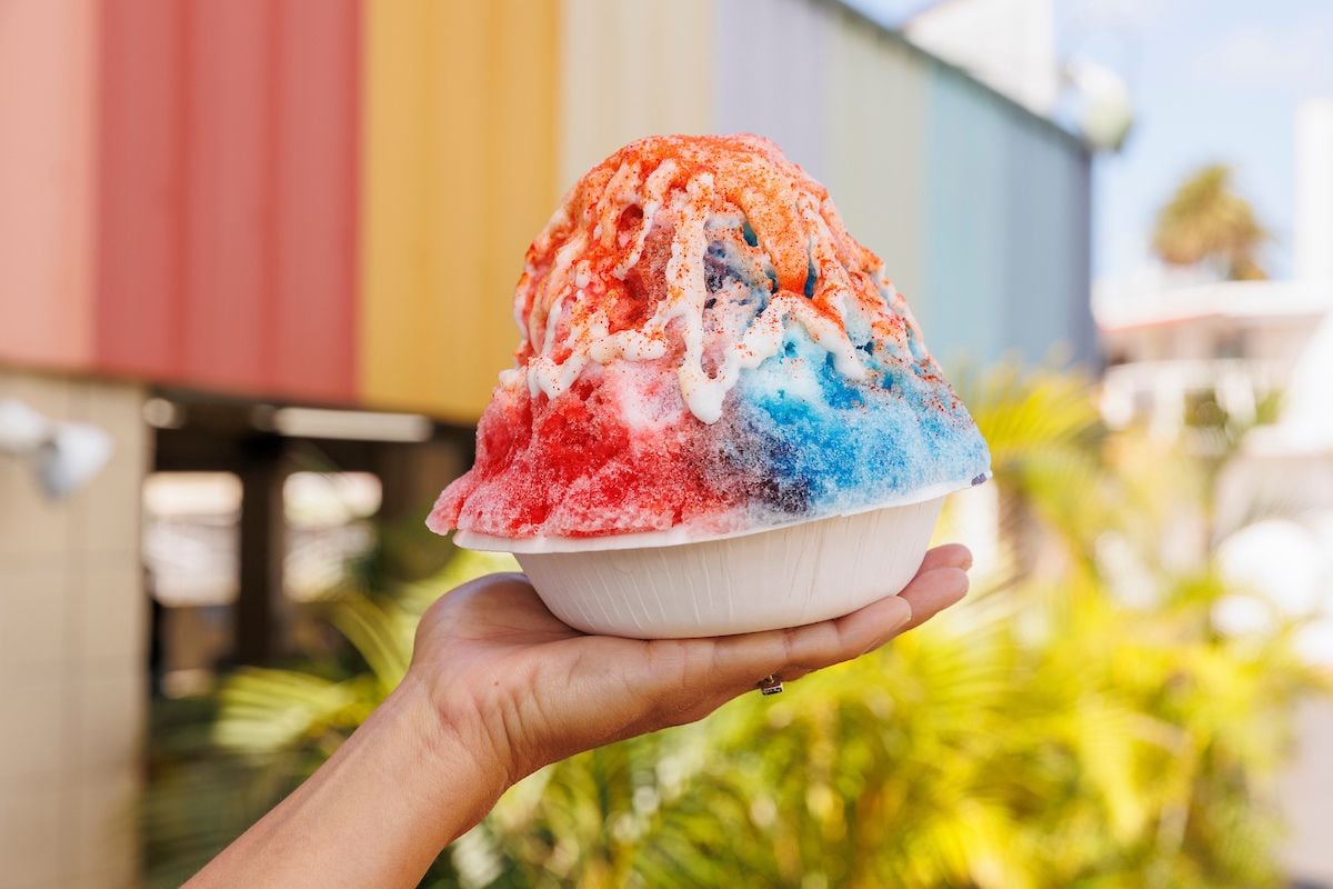 Moscow Mule shaved ice with the ice shave attachment