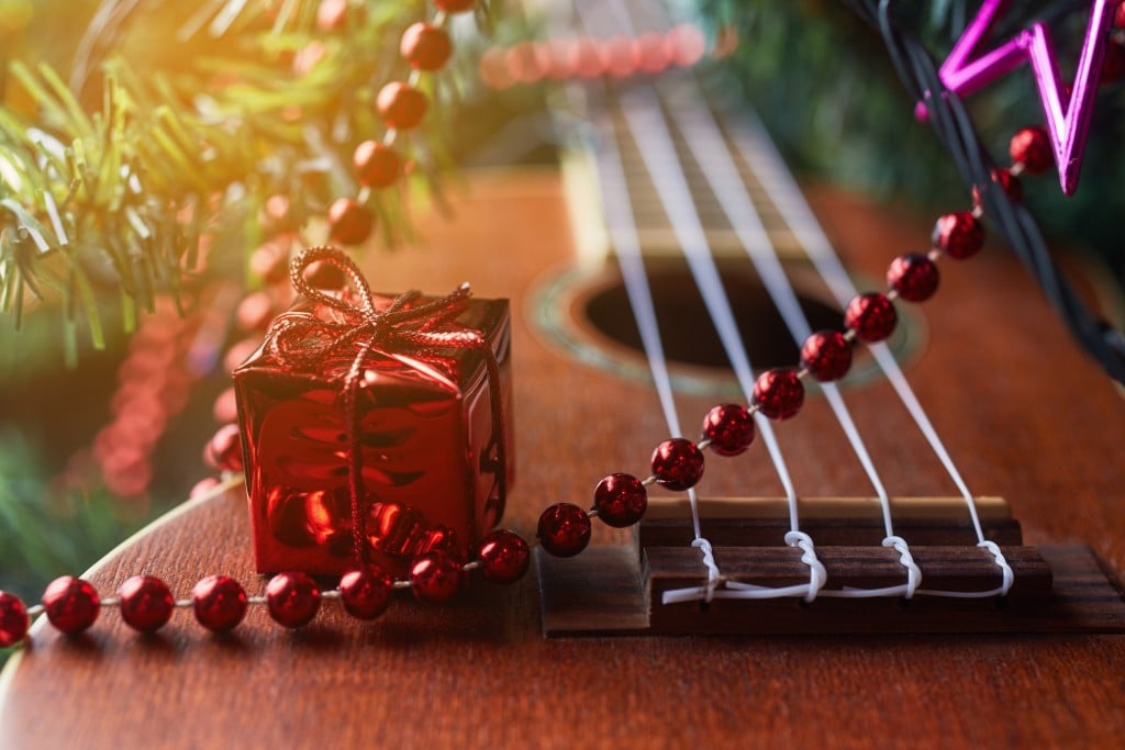 Christmas Ornament With Ukulele