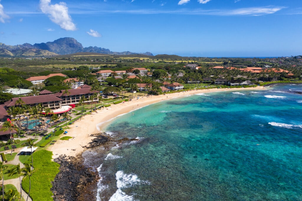 Kiahuna Beach In Poipu Hawaii.