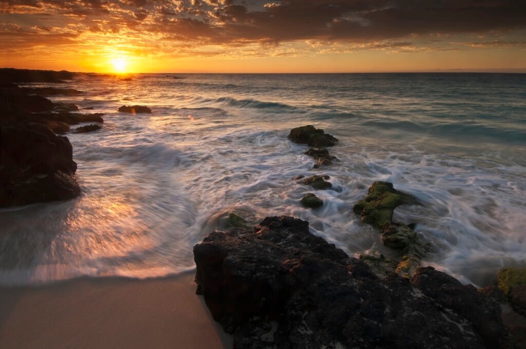 Sunset On The Kona Kailoa Coast