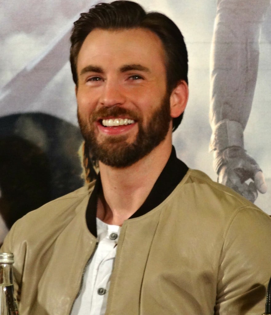 Chris Evans Captain America 2 Press Conference Cropped