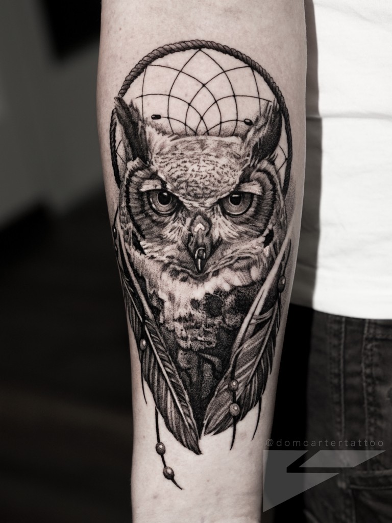 Dominic Carter Owl Tattoo