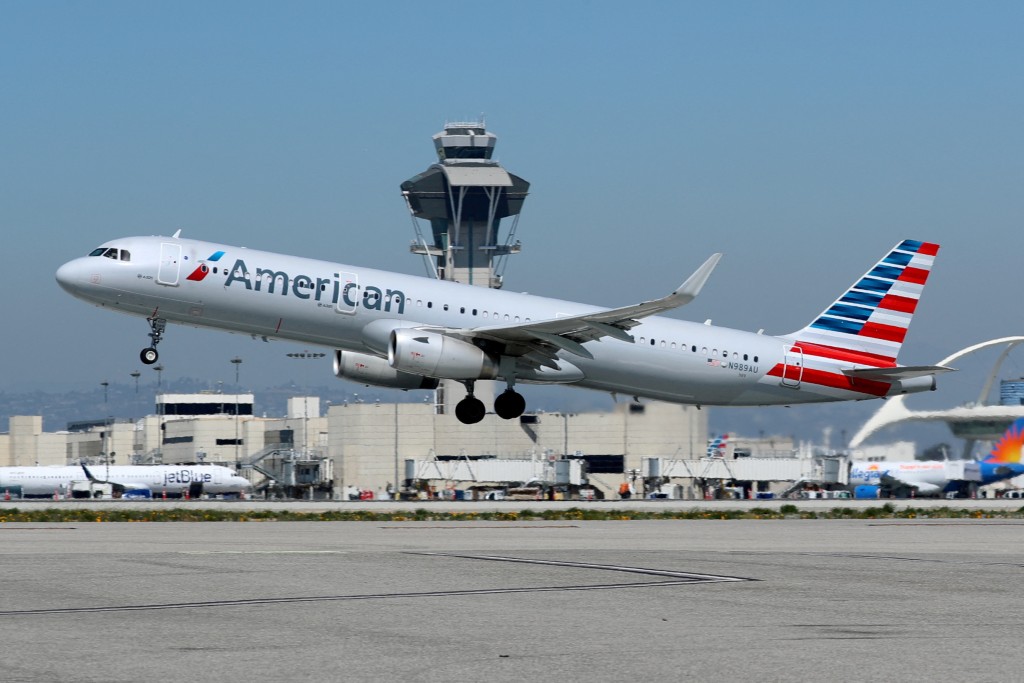 File Photo: An American Airlines Airbus A321 Plane Takes Off From Los Angeles International Airport
