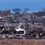 The Fire Ravaged Town Of Lahaina On The Island Of Maui