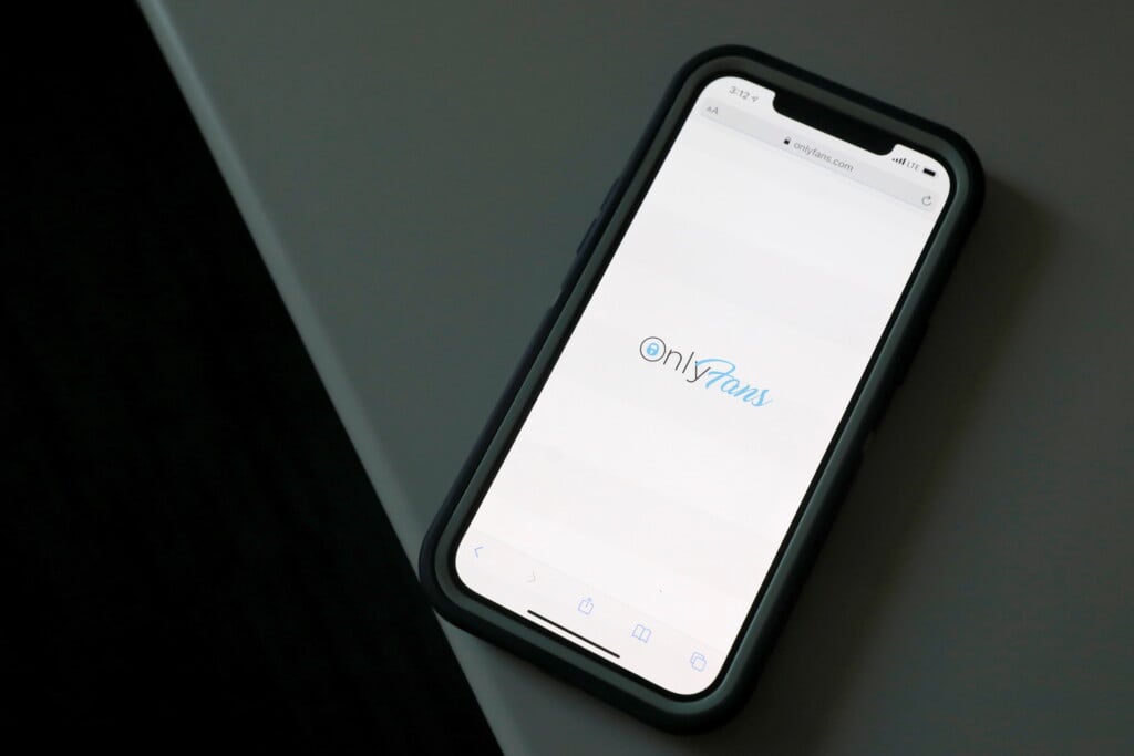 The Logo For Onlyfans Is Seen On A Device In This Photo Illustration In Manhattan, New York City