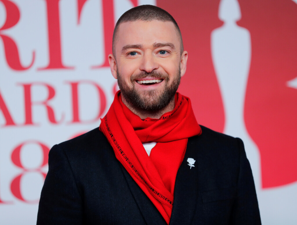 Justin Timberlake Arrives At The Brit Awards At The O2 Arena In London