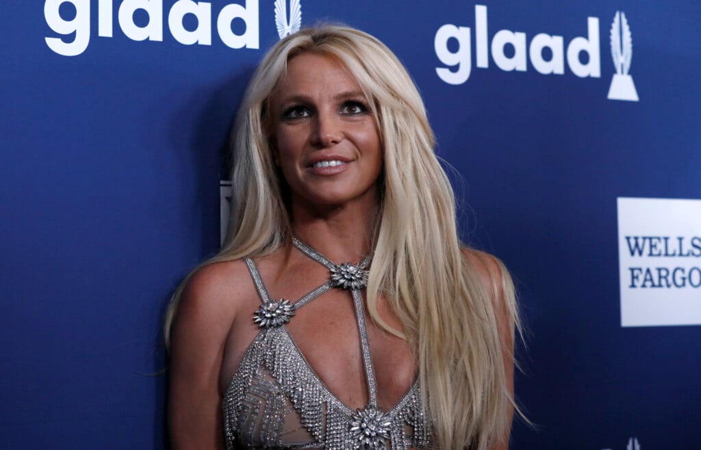 Singer Spears Poses At The 29th Annual Glaad Media Awards In Beverly Hills