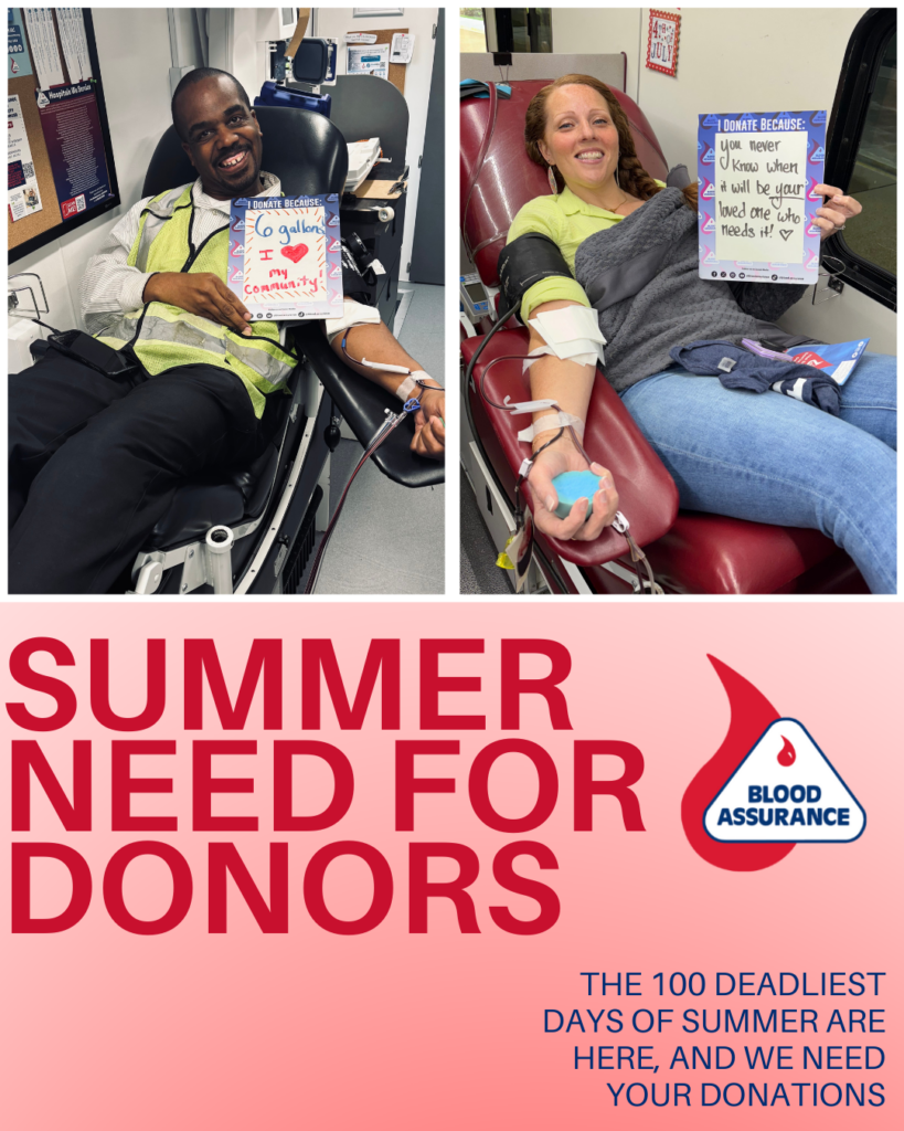 Summer Need For Donors