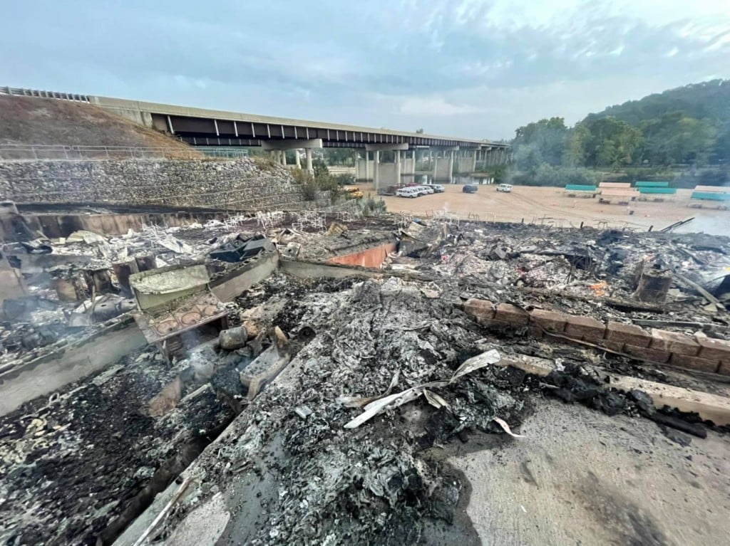 The Landing Fire (Source: The Landing - Current River Facebook page)