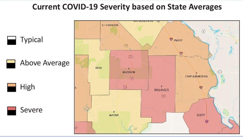 Bollinger County Health Center COVID-19 Hotspot Advisory