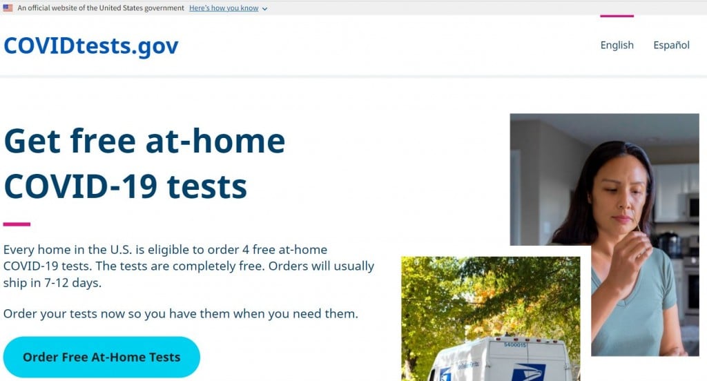 free at home COVID-19 test website