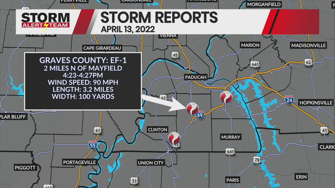 Tornadoes confirmed in western Kentucky, April 13, 2022 KBSI Fox 23