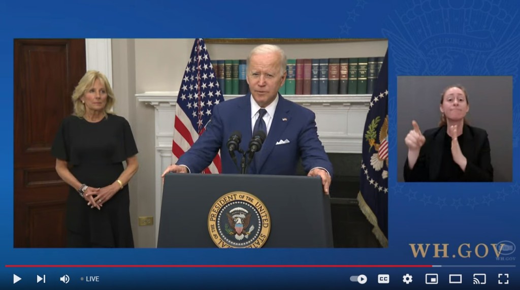 President Biden speak about a school shooting.
