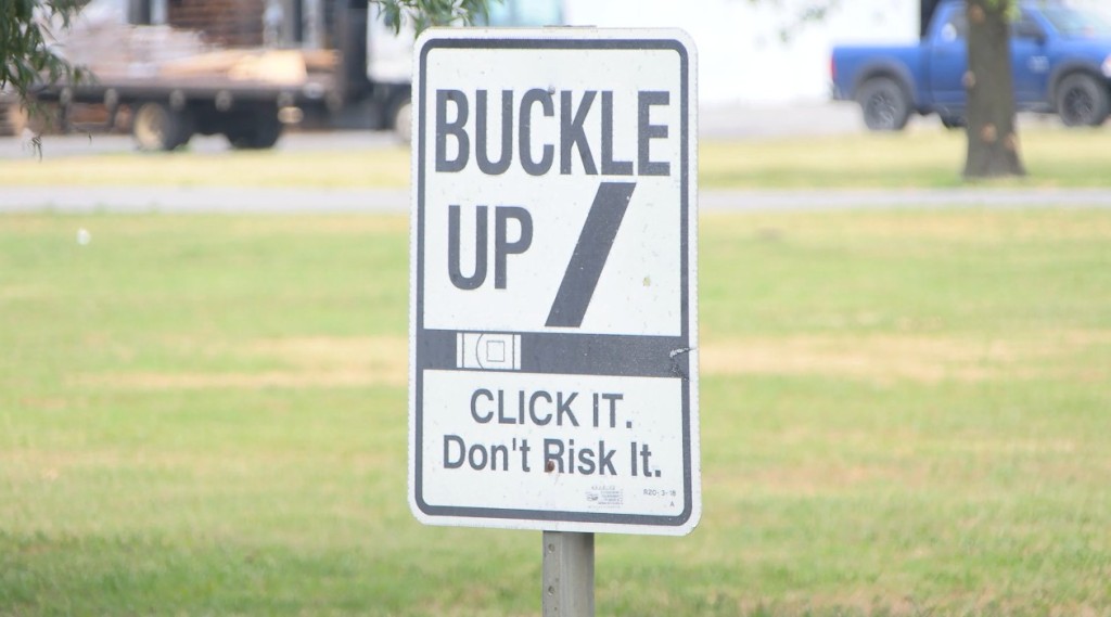 Buckle Up Sign at MSHP