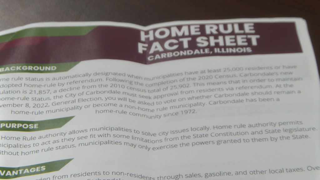 Carbondale voters decision on Home Rule will make a big on city