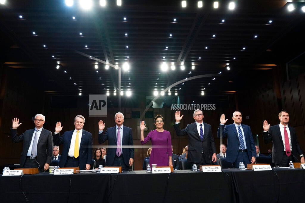 Charles Scharf, Brian Thomas Moynihan, Jamie Dimon, Jane Fraser, William Rogers Jr., Andy Cecere, William Demchak