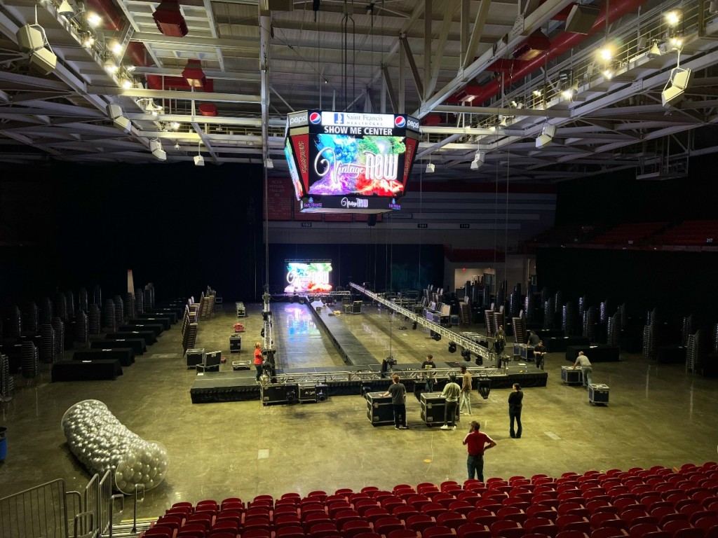 Organizers Setting Up For Tomorrows Vintage Now Fashion Show