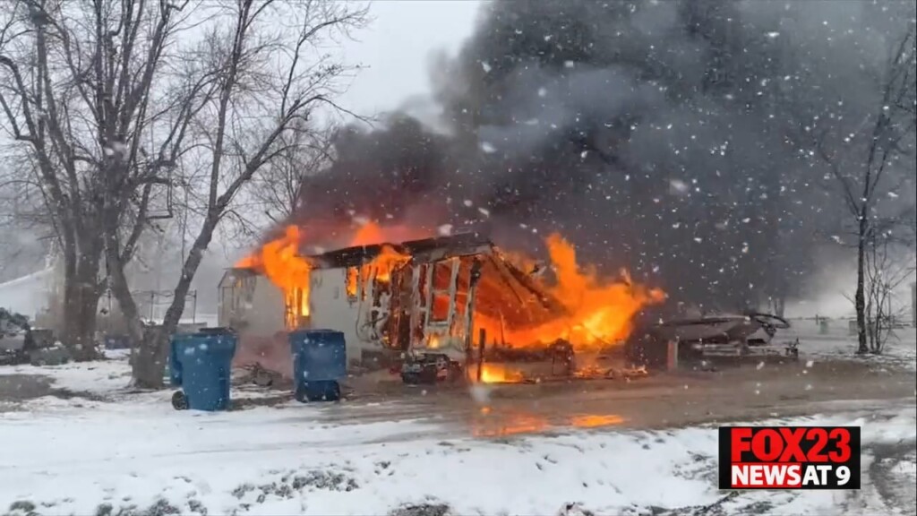 home destroyed by fire in Qulin, Mo.