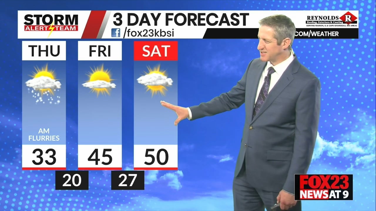 Snow totals, warming up by the weekend (1/25/23) - KBSI FOX23 News Cape ...