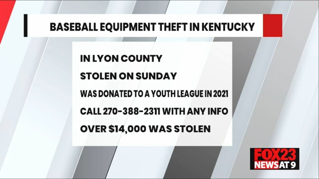 Baseball Equipment Stolen
