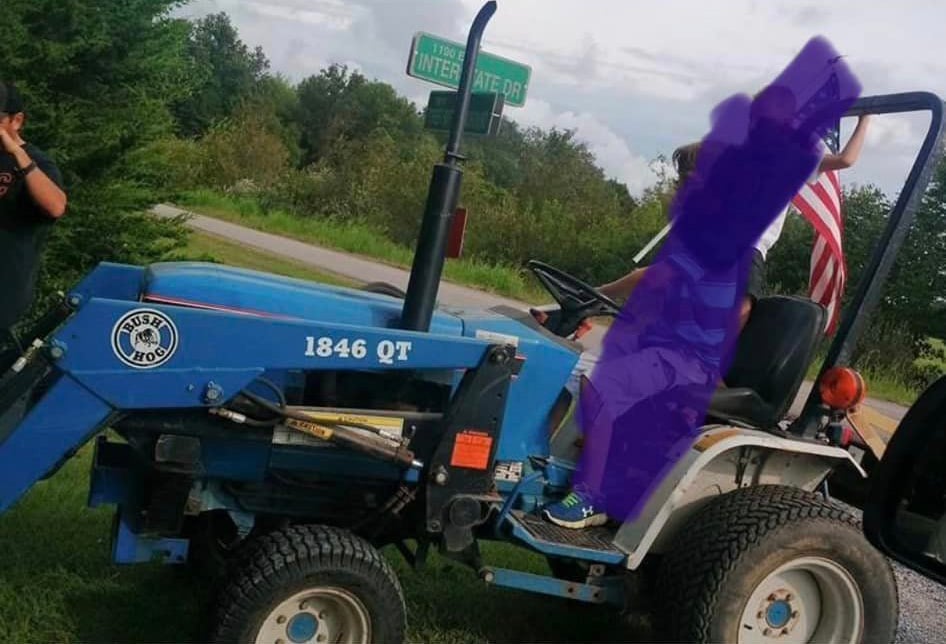 stolen tractor (Source: West City Police Department/Facebook)