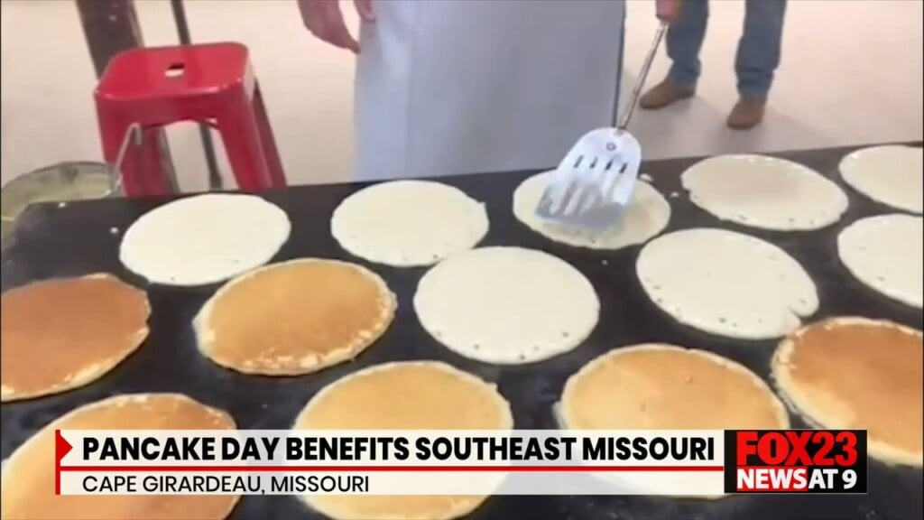 The Cape Noon Lions Club of Cape Girardeau held its annual Pancake Day at the AC Brase Arena Wednesday.