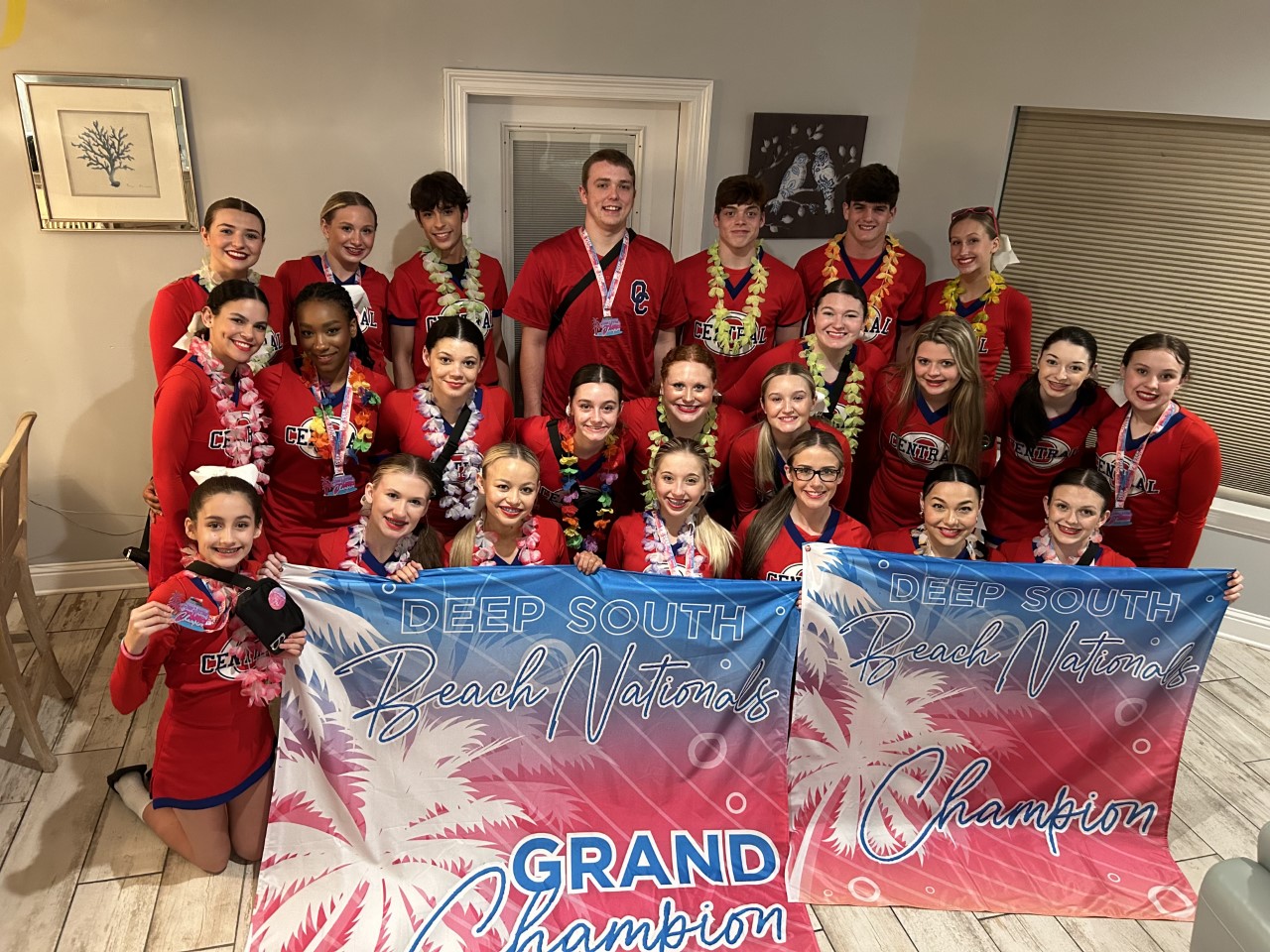 Obion County Central High School Coed Cheer team wins national award