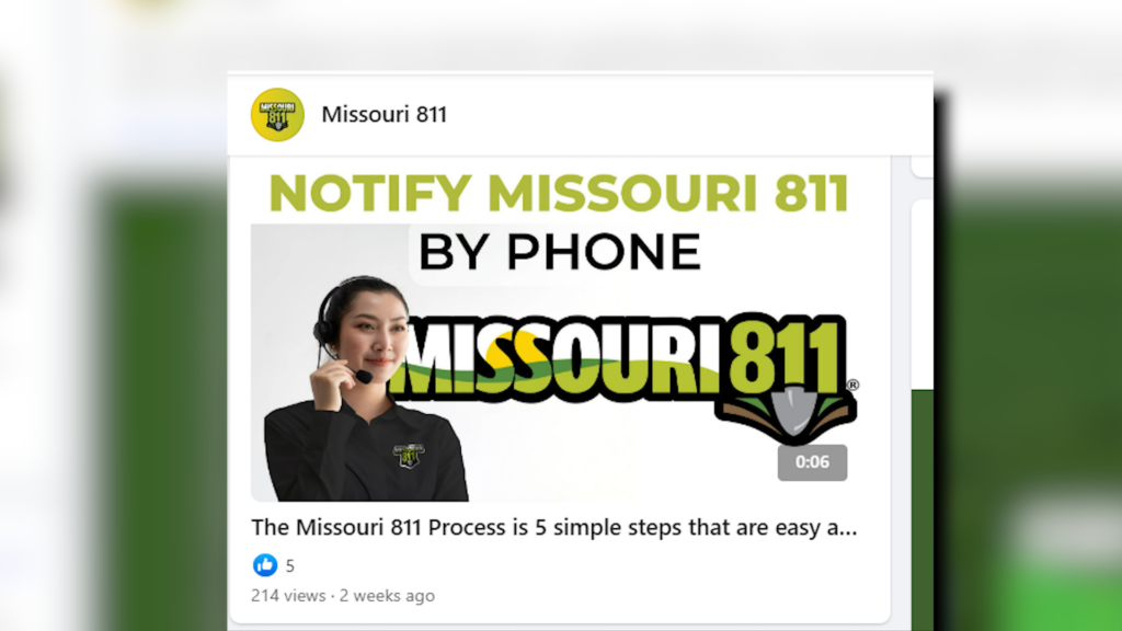 Missouri Residents Reminded to Missouri Call 811 Before Digging