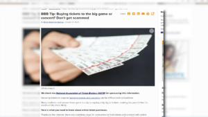 Bbb Tips For Buying Sports Tickets