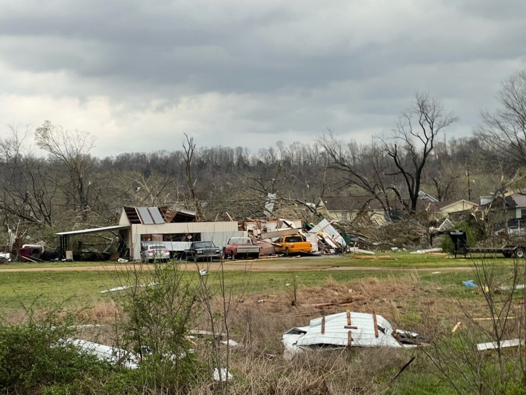 Storm damage in Bollinger County, Mo. (Source: Sasha Moore/FOX23 News)
