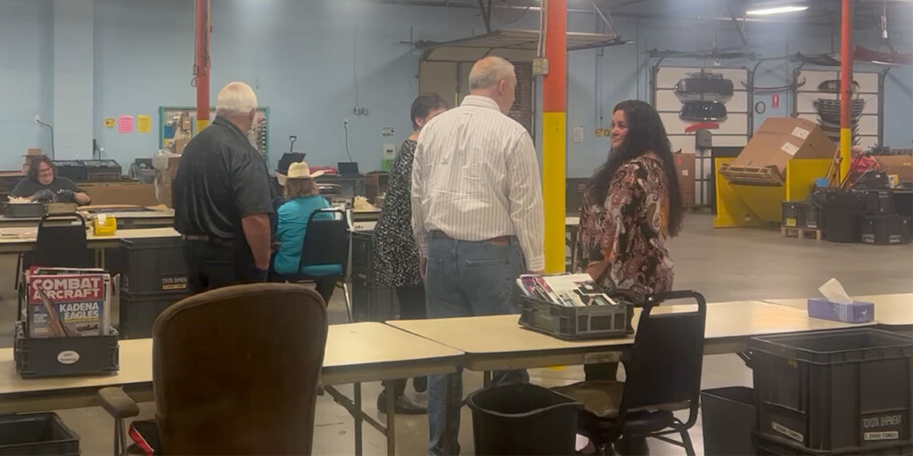 Rep. Voss visits United Enterprises Inc. in Perryville (Source: FOX23 News Multimedia Journalist Timothy Eaves)