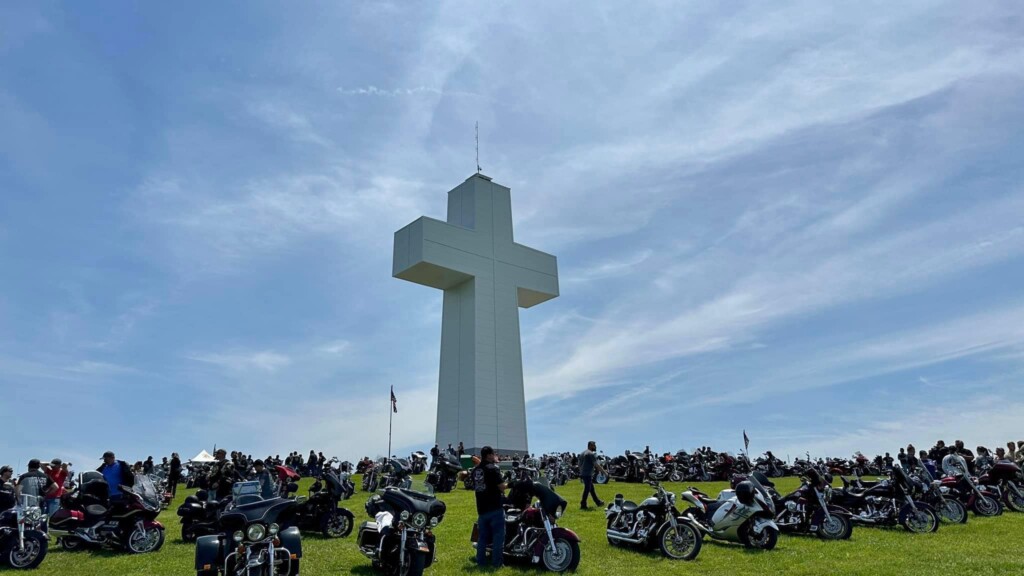 Blessing of the Bikes 2023 (Source: Bald Knob Cross of Peace Facebook/Shayna Shadowen)