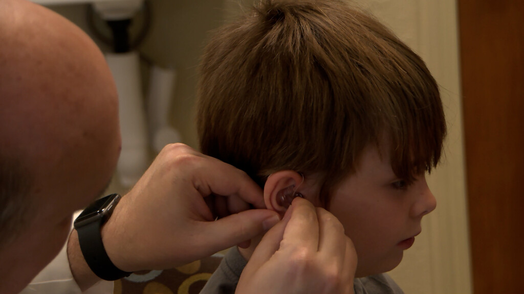 Boy Receives Hearing Aids