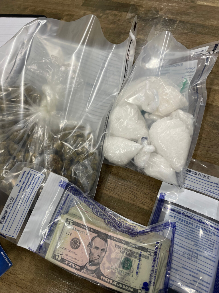 Sheriff's deputies seized more than one pound of crystal methamphetamine was seized as well as more than 1/2 pound of processed marijuana, U.S. currency that was believed to be proceeds of illegal drug sales, and other related items. (Source: Graves County Sheriff's Office/Facebook)