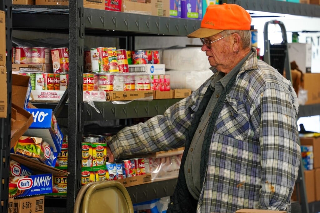 Volunteers prepare to distribute food to Bollinger County residents at United Way-funded Little Whitewater Baptist Church Food Pantry on May 2, 2023. (Source: UWSEMO)