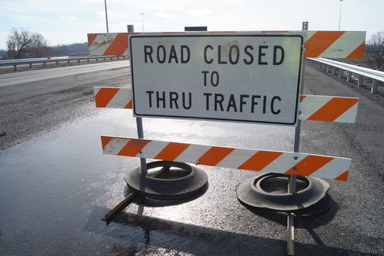 road closed sign (Source: KYTC)